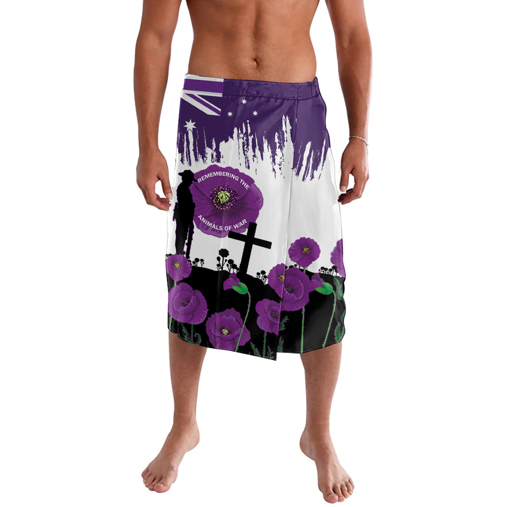 Australia Animal Heroes ANZAC Lavalava Purple Poppy We Will Remember Them
