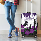 Australia Animal Heroes ANZAC Luggage Cover Purple Poppy We Will Remember Them