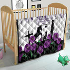 Australia Animal Heroes ANZAC Quilt Purple Poppy We Will Remember Them