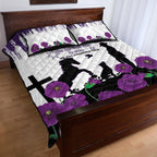 Australia Animal Heroes ANZAC Quilt Bed Set Purple Poppy We Will Remember Them