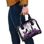 Australia Animal Heroes ANZAC Shoulder Handbag Purple Poppy We Will Remember Them