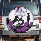 Australia Animal Heroes ANZAC Spare Tire Cover Purple Poppy We Will Remember Them