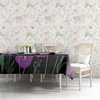 Australia Animal Heroes ANZAC Tablecloth Purple Poppy We Will Remember Them