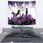 Australia Animal Heroes ANZAC Tapestry Purple Poppy We Will Remember Them