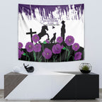Australia Animal Heroes ANZAC Tapestry Purple Poppy We Will Remember Them