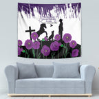 Australia Animal Heroes ANZAC Tapestry Purple Poppy We Will Remember Them