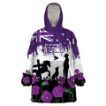 Australia Animal Heroes ANZAC Wearable Blanket Hoodie Purple Poppy We Will Remember Them