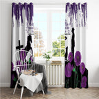 Australia Animal Heroes ANZAC Window Curtain Purple Poppy We Will Remember Them