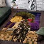 Australia ANZAC Day Area Rug Lonesome Pine Australian Army With Donkey
