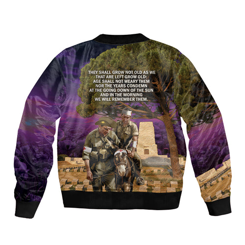 Australia ANZAC Day Bomber Jacket Lonesome Pine Australian Army With Donkey