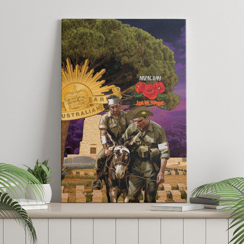 Australia ANZAC Day Canvas Wall Art Lonesome Pine Australian Army With Donkey