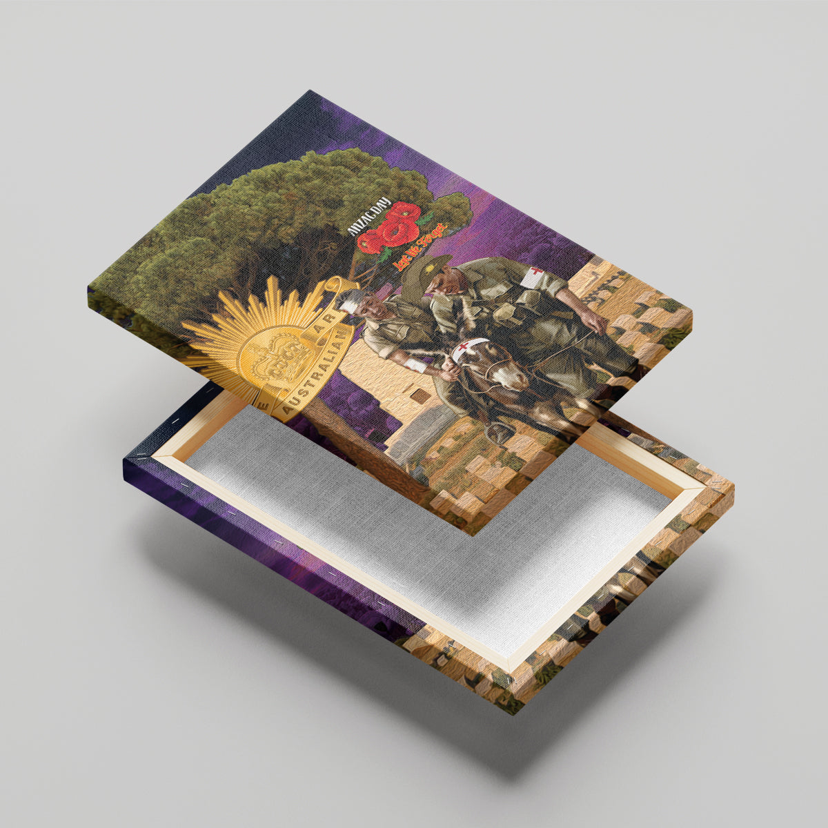 Australia ANZAC Day Canvas Wall Art Lonesome Pine Australian Army With Donkey