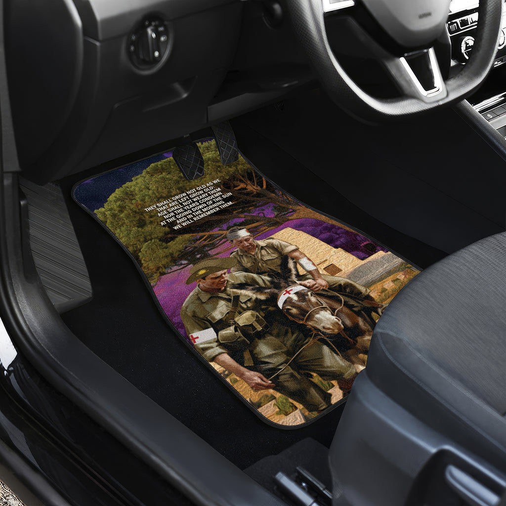 Australia ANZAC Day Car Mats Lonesome Pine Australian Army With Donkey