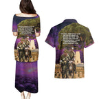 Australia ANZAC Day Couples Matching Puletasi and Hawaiian Shirt Lonesome Pine Australian Army With Donkey
