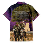 Australia ANZAC Day Family Matching Short Sleeve Bodycon Dress and Hawaiian Shirt Lonesome Pine Australian Army With Donkey