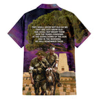 Australia ANZAC Day Family Matching Tank Maxi Dress and Hawaiian Shirt Lonesome Pine Australian Army With Donkey