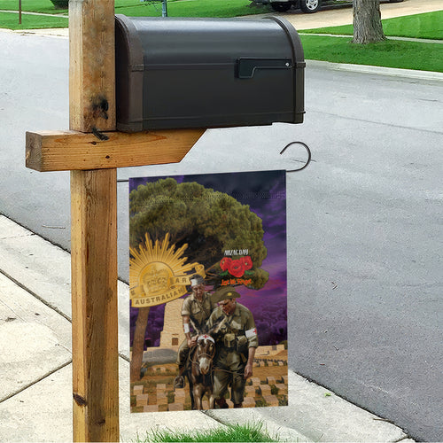 Australia ANZAC Day Garden Flag Lonesome Pine Australian Army With Donkey