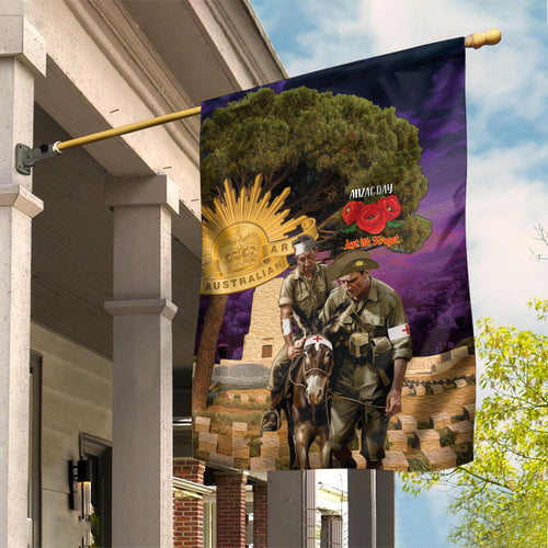 Australia ANZAC Day Garden Flag Lonesome Pine Australian Army With Donkey