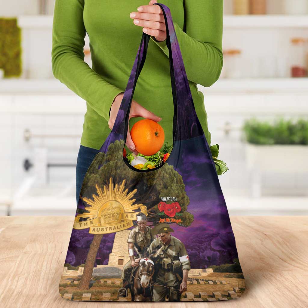 Australia ANZAC Day Grocery Bag Lonesome Pine Australian Army With Donkey