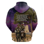 Australia ANZAC Day Hoodie Lonesome Pine Australian Army With Donkey