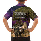 Australia ANZAC Day Kid Hawaiian Shirt Lonesome Pine Australian Army With Donkey