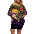 Australia ANZAC Day Off Shoulder Short Dress Lonesome Pine Australian Army With Donkey