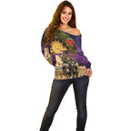 Australia ANZAC Day Off Shoulder Sweater Lonesome Pine Australian Army With Donkey