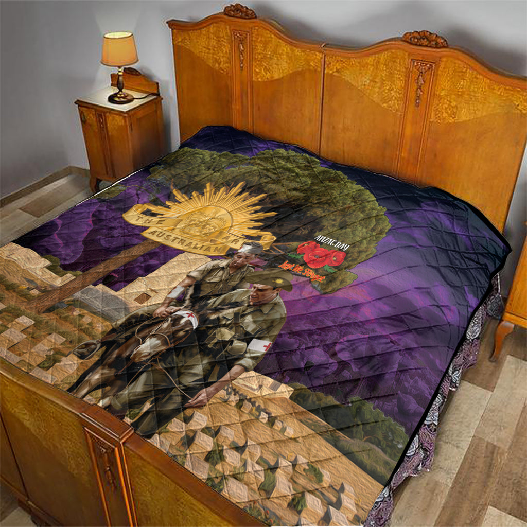 Australia ANZAC Day Quilt Lonesome Pine Australian Army With Donkey