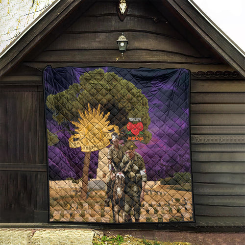 Australia ANZAC Day Quilt Lonesome Pine Australian Army With Donkey