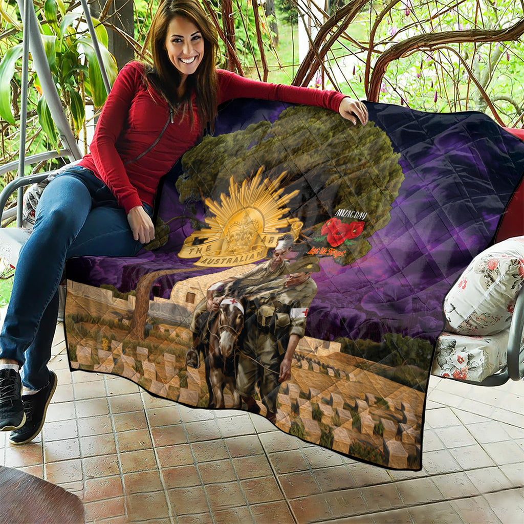 Australia ANZAC Day Quilt Lonesome Pine Australian Army With Donkey