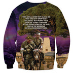 Australia ANZAC Day Sweatshirt Lonesome Pine Australian Army With Donkey