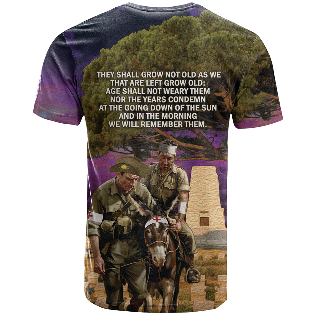 Australia ANZAC Day T Shirt Lonesome Pine Australian Army With Donkey
