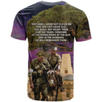 Australia ANZAC Day T Shirt Lonesome Pine Australian Army With Donkey