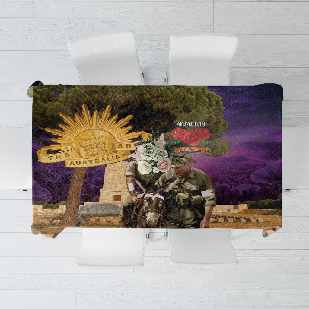 Australia ANZAC Day Tablecloth Lonesome Pine Australian Army With Donkey
