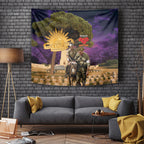 Australia ANZAC Day Tapestry Lonesome Pine Australian Army With Donkey