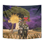 Australia ANZAC Day Tapestry Lonesome Pine Australian Army With Donkey