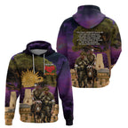 Australia ANZAC Day Zip Hoodie Lonesome Pine Australian Army With Donkey