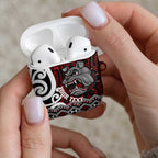 Personalised Aotearoa Bulldog AirPods Case New Zealand Maori Taniko Art - Aussie Hoodie