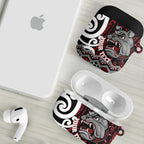 Personalised Aotearoa Bulldog AirPods Case New Zealand Maori Taniko Art - Aussie Hoodie