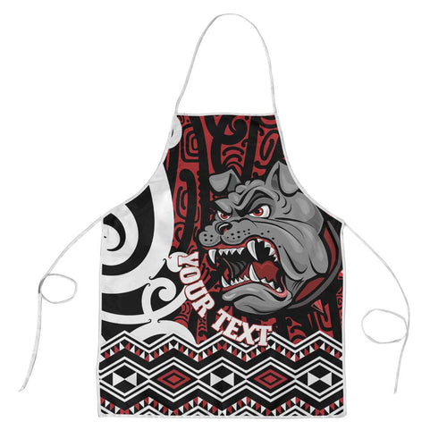Personalised Aotearoa Bulldog Apron New Zealand Maori Taniko Art - Aussie Hoodie