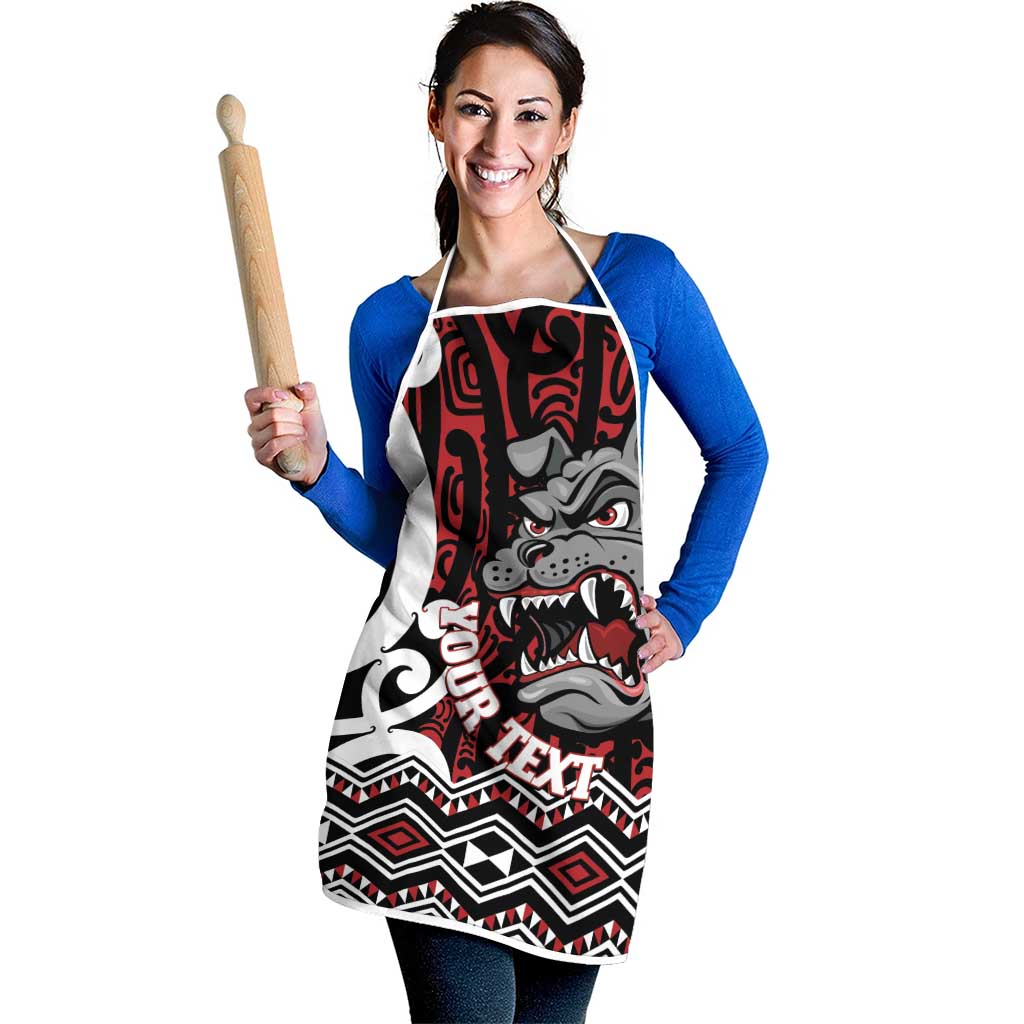 Personalised Aotearoa Bulldog Apron New Zealand Maori Taniko Art - Aussie Hoodie