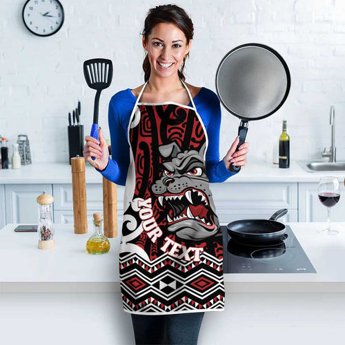 Personalised Aotearoa Bulldog Apron New Zealand Maori Taniko Art - Aussie Hoodie