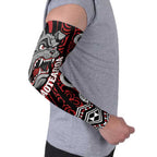 Personalised Aotearoa Bulldog Arm Sleeves New Zealand Maori Taniko Art - Aussie Hoodie