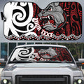 Personalised Aotearoa Bulldog Auto Sun Shade New Zealand Maori Taniko Art - Aussie Hoodie