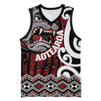 Personalised Aotearoa Bulldog Basketball Jersey New Zealand Maori Taniko Art - Aussie Hoodie