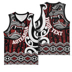 Personalised Aotearoa Bulldog Basketball Jersey New Zealand Maori Taniko Art - Aussie Hoodie
