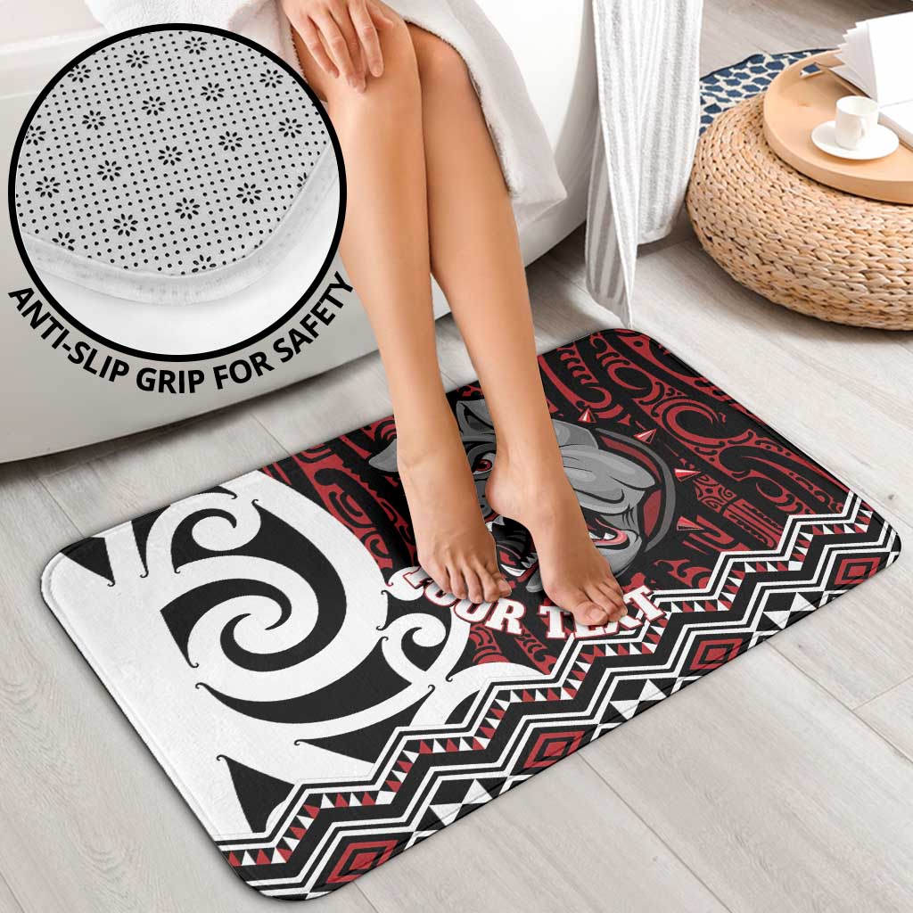 Personalised Aotearoa Bulldog Bathroom Set New Zealand Maori Taniko Art - Aussie Hoodie
