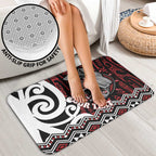 Personalised Aotearoa Bulldog Bathroom Set New Zealand Maori Taniko Art - Aussie Hoodie