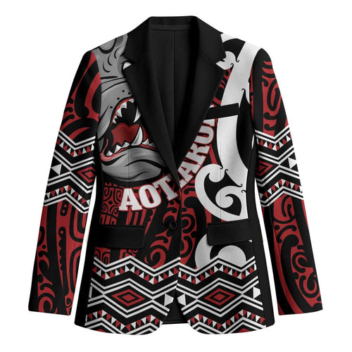 Personalised Aotearoa Bulldog Blazer New Zealand Maori Taniko Art - Aussie Hoodie
