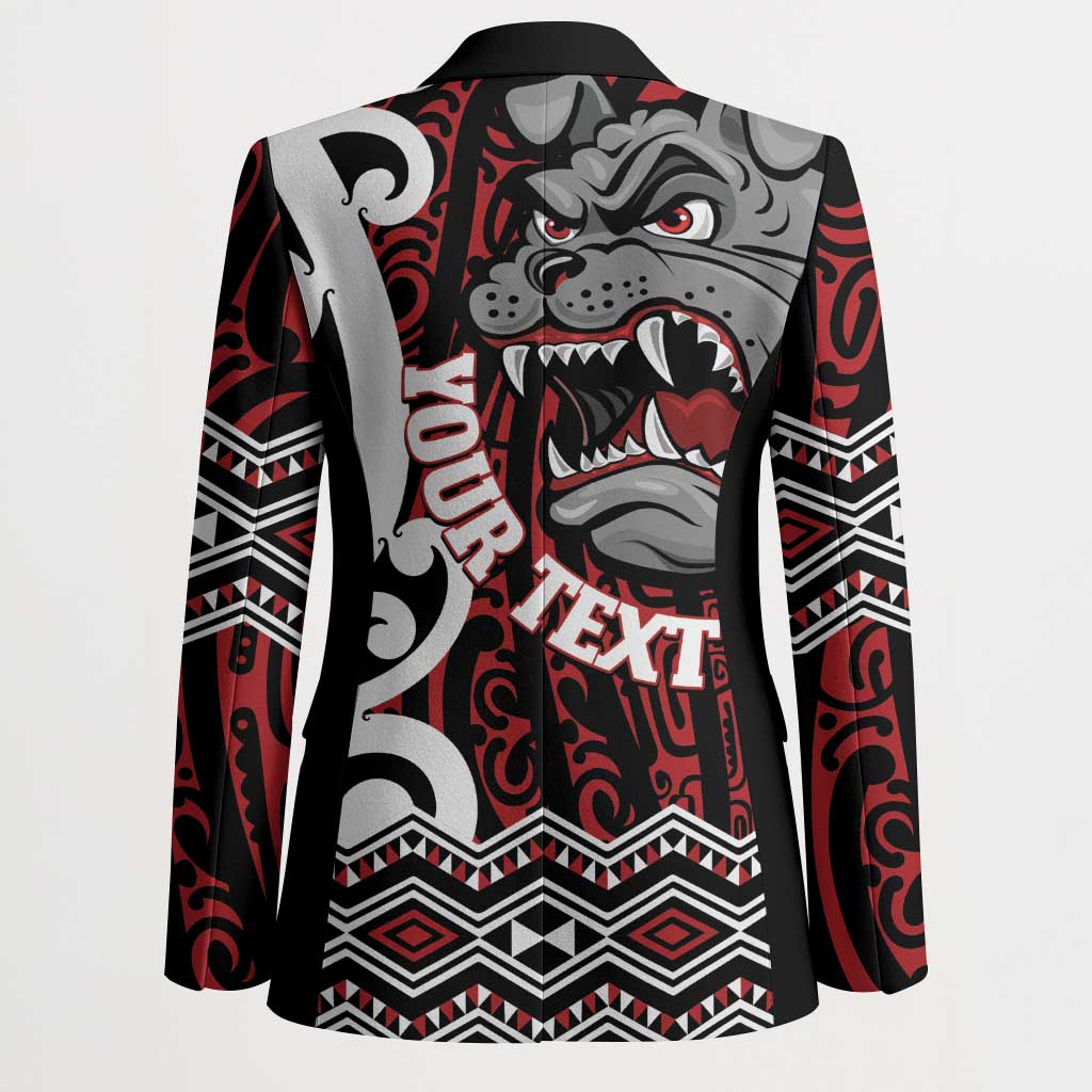 Personalised Aotearoa Bulldog Blazer New Zealand Maori Taniko Art - Aussie Hoodie